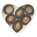 Image Heart shaped box with chocolate in it