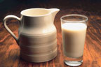 Image pitcher and glass of Milk