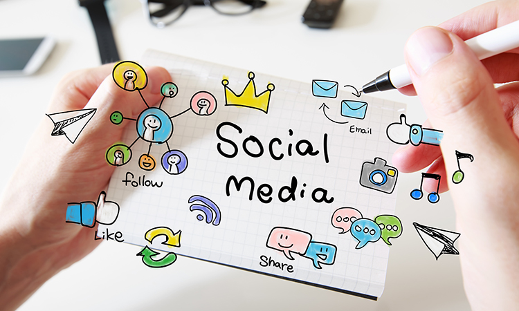 Mans hand drawing Social Media concept on notebook Here are some common social media mistakes you’ll want to avoid—and ways to correct them if you find yourself in a challenging situation.