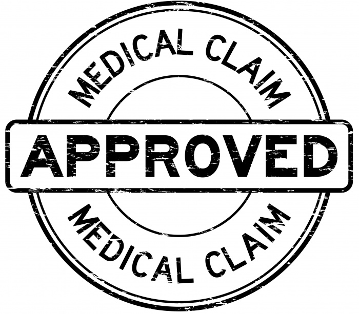 medical claim approved rubber stamp image