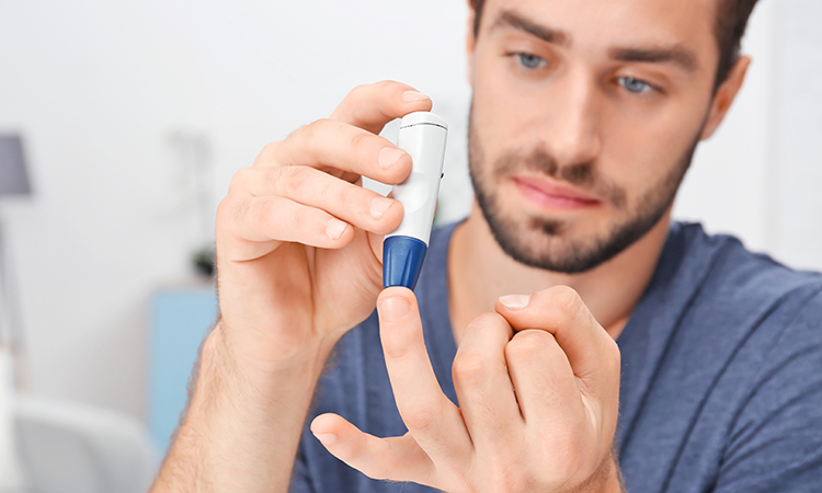 a photo of a man with diabetes
