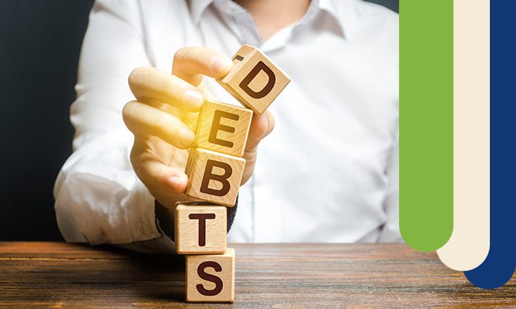featured image for a blog about a debt management for massage therapists