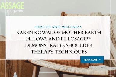 KAREN KOWAL OF MOTHER EARTH PILLOWS AND PILLOSAGE™ DEMONSTRATES SHOULDER THERAPY TECHNIQUES