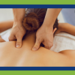 Featured image for an article about oncology massage. Image of woman receiving upper body massage.