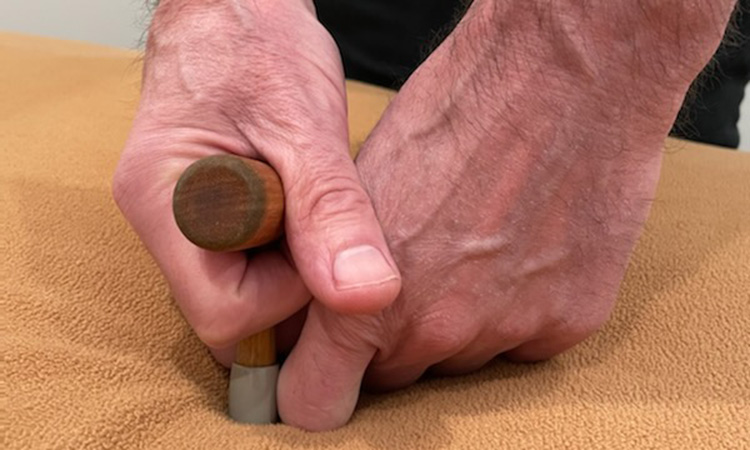 You don’t have to use a finger as your guide; you can use a knuckle instead.