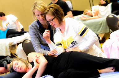 Myofascial pain syndrome usually starts with overloaded muscles resulting from an event or a group of events. Myo means muscle and fascia is the three-dimensional connective tissue matrix within the entire human body. Pain can be felt as many types of negative sensation, and within the term syndrome we have an array of other symptoms.