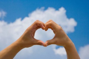 hands in a heart shape