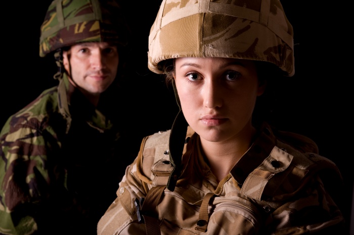 Man And Woman Soldiers