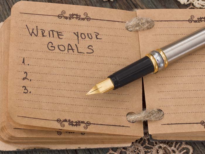 write your goals